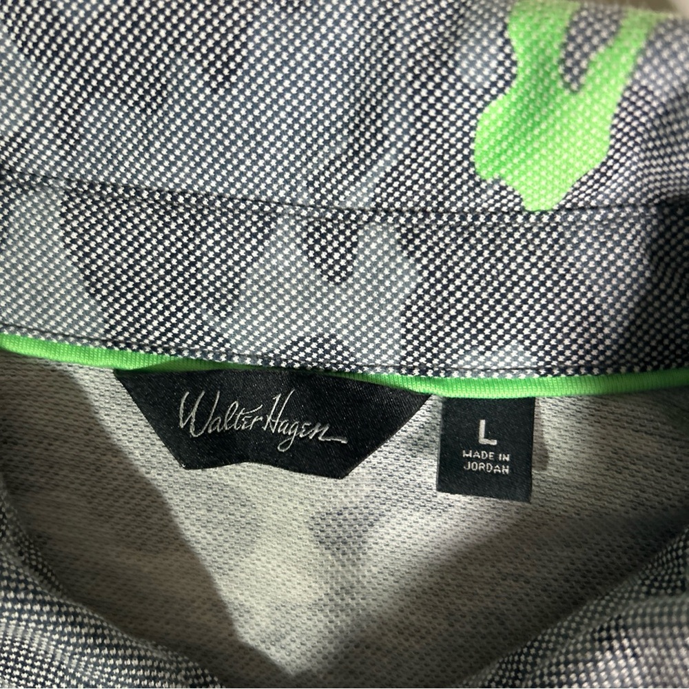 Walter Hagen Golf Polo Shirt Men’s Large Athleisure Casual Camo Print Gray - Picture 6 of 12